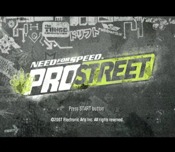 Need for Speed - ProStreet (Japan) screen shot title